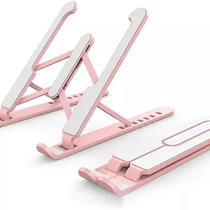 استند لپ‌تاپ بیسوفیس مدل Adjustable رنگ صورتی