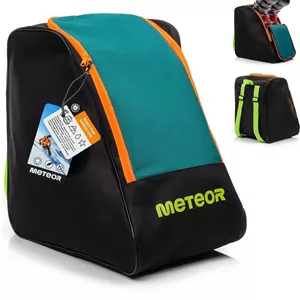 کیف حمل کفش اسکی متئور 42x42x30 سانتی متر، کوله پشتی برای کفش های اسکی، کلاه ایمنی و لوازم جانبی - کیف اسکی مقاوم و ضد آب ساخته شده از پلی استر 600D، سبک وزن، دارای دسته های حمل، تاشو، کیف نگهداری اسکی برای ورزش های زمستانی