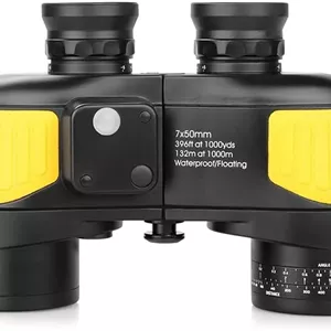 دوربین دوچشمی 7x50 با مسافت یاب، منشور BAK4 با قدرت بالا و ضد آب، لنز FMC، فشرده و پر از نیتروژن، مناسب کودکان و بزرگسالان