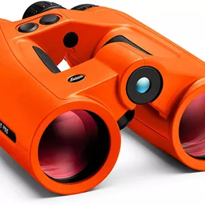 دوربین دوچشمی مسافت یاب لایکا Geovid Pro 8x42 نسخه نارنجی با لیزر 2950 متری، ماشین حساب بالستیک، ردیابی GPS، طراحی دید بالا | شامل کیف حمل، بند، پارچه تمیز کننده لنز