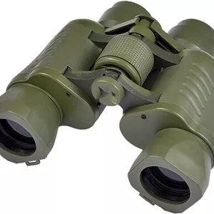 دوربین دوچشمی با بزرگنمایی بالا، اپتیک HD، دید در شب LLL، فوکوس سریع، روکش لاستیکی ضد لغزش، ضد آب، مناسب بزرگسالان، رنگ سبز ارتشی، ابعاد 150x185 میلی‌متر
