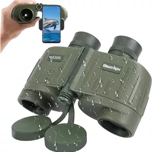 دوربین دوچشمی دریایی 8X30 برای بزرگسالان با آداپتور تلفن مسافت یاب، دوربین دوچشمی فشرده ضد آب شناور IPX7 نظامی ضد ضربه با منشور BAK4 و لنز FMC برای قایقرانی، ناوبری و تماشای پرندگان
