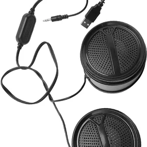 اسپیکر سیمی USB کامپیوتر با بیس تقویت شده و صدای کم نویز - اتصال آسان و پخش برای کامپیوتر رومیزی، لپ تاپ 2.0 کانال (غیر نورانی)