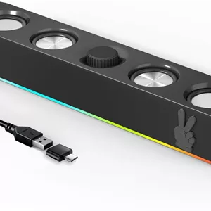 اسپیکر دسکتاپ مدل Sound Bar با نورپردازی RGB