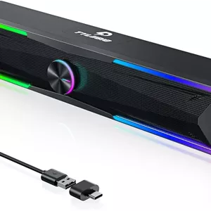 اسپیکر دسکتاپ مدل Sound Bar با نورپردازی LED