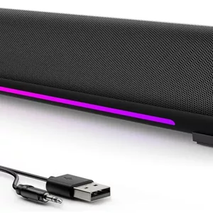 اسپیکر دسکتاپ مدل Sound Bar با نورپردازی RGB
