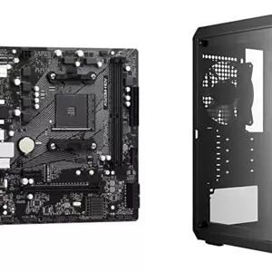 مادربرد ASRock A520M-HDV با پشتیبانی از پردازنده‌های AMD AM4 Socket Ryzen™ سری 3000، 4000 G-Series و 5000 و 5000 G-Series و کیس Cooler Master MasterBox Q300L Micro-ATX Tower با فیلتر گرد و غبار مغناطیسی