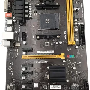 مادربرد دسکتاپ کامپیوتر TB350-BTC برای BIOSTAR، با 6PCIE DDR4 AM4 32GB SATA3