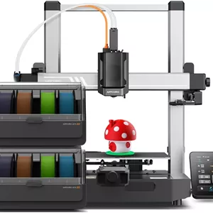 مجموعه پرینتر سه بعدی Anycubic Kobra 3 V2 Combo (شامل 8 رنگ) با 8 رنگ چندگانه خیره کننده به همراه 2 عدد Anycubic ACE PRO، حداکثر سرعت 600mm/s، دوربین داخلی، تراز خودکار بهتر