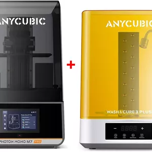 بسته پرینتر سه بعدی رزینی ANYCUBIC Photon Mono M7 Pro و دستگاه شستشو و کیور 3 پلاس