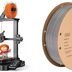 نسخه جدید 2024 پرینتر سه بعدی کرالیتی Ender 3 S1 Pro و فیلامنت خاکستری PLA