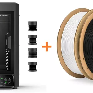 پرینتر سه بعدی Centauri Carbon و فیلامنت Rapid PLA Plus مشکی و سفید 2 کیلوگرمی
