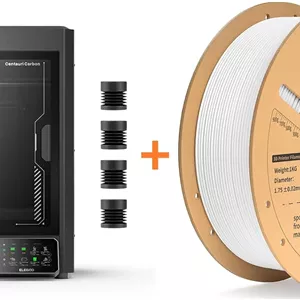 پرینتر سه بعدی Centauri Carbon و فیلامنت PLA Plus سفید 1 کیلوگرمی