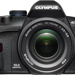 دوربین دیجیتال SLR مدل OM SYSTEM OLYMPUS Evolt E420 10MP به همراه لنز 14-42mm f/3.5-5.6 Zuiko