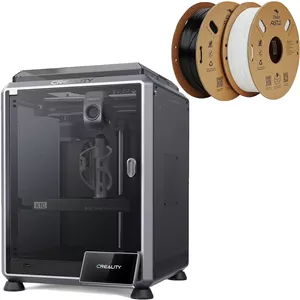 بسته پرینتر سه بعدی Creality K1C به همراه بسته فیلامنت PLA سریع Creality Ender 1.75mm 2kg (سیاه و سفید)