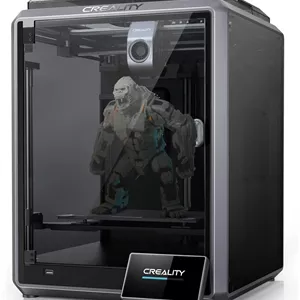 پرینتر سه بعدی Creality K1 با سرعت چاپ 600 میلی‌متر بر ثانیه، شتاب 2000 میلی‌متر بر ثانیه مربع، هات‌اند با دمای بالای 300 درجه سانتیگراد و جریان 32 میلی‌متر مکعب بر ثانیه، اکسترودر مستقیم دوگانه، اندازه چاپ 8.66x8.66x9.84 اینچ
