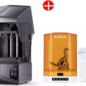 پرینتر سه بعدی ELEGOO Saturn 4 Ultra 12K و دستگاه شستشو و کیور ELEGOO Mercury Plus V3.0