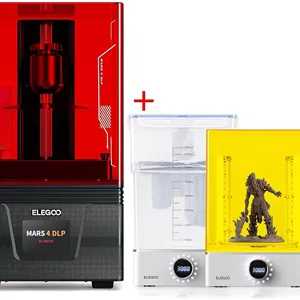 پرینتر سه بعدی ELEGOO Mars 4 DLP و دستگاه شستشو و کیورینگ ELEGOO Mercury XS