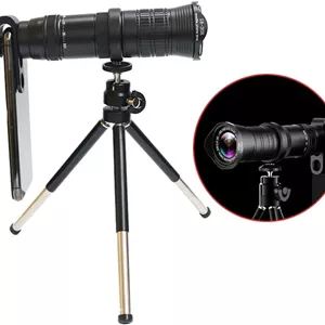 تلسکوپ تک چشمی زوم شو با قدرت بزرگنمایی بالا KANBUN، 18-30x37 به همراه آداپتور عکاسی موبایل و سه پایه موبایل مناسب برای تماشای پرندگان، کمپینگ، مسافرت و پیاده روی