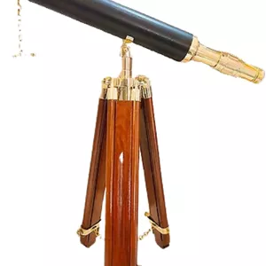 تلسکوپ دکوری مدل Antique Brass با پایه سه‌پایه
