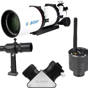 دوربین تلسکوپ وای فای SC311 با سنسور رنگی CMOS مدل IMX662 به همراه تلسکوپ SV550 80mm، آینه دی الکتریک 90 درجه 1.25 اینچی، یابنده SV182 6x30، کیت ترکیبی برای عکاسی از ماه