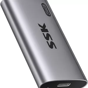 اس اس کی 256 گیگابایت اس اس دی قابل حمل تا 550 مگابایت بر ثانیه، اس اس دی اکسترنال USB 3.2 نسل 2 با سرعت بالا، درایو حالت جامد اکسترنال با چراغ ال ای دی، Trim برای ویندوز، مک، اندروید، آیفون 15/پرو