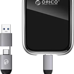 درایو حالت جامد اکسترنال قابل حمل اوریکو 1 ترابایت تا 2000 مگابایت بر ثانیه، USB 3.2 Gen 2x2 20 گیگابیت بر ثانیه با کابل USB C 2 در 1، سازگار با مک بوک، آیپد، آیفون 15 - مدل A20