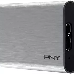 اس اس دی اکسترنال قابل حمل PNY Elite نقره ای USB 3.1 (960 گیگابایت) PSD1CS1050S-960-RB، خاکستری برس خورده