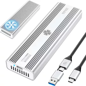 هارد اکسترنال SSD NVMe M.2 با ظرفیت 2 ترابایت و سرعت 40 گیگابیت بر ثانیه iDiskk، بدنه آلومینیومی مقاوم، پورت USB-C، سرعت انتقال داده تا 3000 مگابایت بر ثانیه، سازگار با Thunderbolt 3 (40Gbps) و USB-C (10Gbps) و USB4/3.2/3.1/3.0/2.0