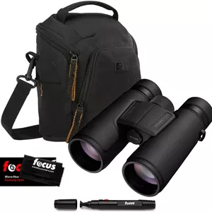 دوربین دوچشمی نیکون Monarch M5 8x42 به همراه کیف رودوشی، قلم تمیز کننده لنز و دستمال تمیز کننده میکروفایبر (4 تکه)