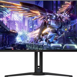مانیتور گیمینگ گیگابایت Aorus FO32U2P، نمایشگر 32 اینچی 4K UHD OLED، نرخ نوسازی 240 هرتز، زمان پاسخگویی 0.03 میلی‌ثانیه (GtG)، سوییچ تاکتیکی، سوییچ Daisy، کنترل رنگ 6 محوره، مشکی | FO32U2P-EK