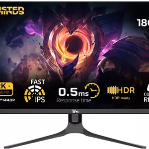 مانیتور گیمینگ Twisted Minds TM27QHD180IPS سری Blaze، نمایشگر 27 اینچی QHD IPS، نرخ نوسازی 180 هرتز، زمان پاسخگویی 0.5 میلی‌ثانیه، HDR Ready، 16.7 میلیون رنگ، مشکی | TM27QHD180IPS