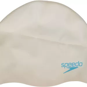 کلاه شنا سیلیکونی قالبی ساده اسپیدو مناسب کودکان، سایز واحد، سفید/آبی