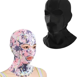 ماسک صورت ضد آفتاب شنا، کلاه شنا، پوشش کامل، جنس ابریشم یخی تنفسی، مقاوم در برابر آب (1 عدد)