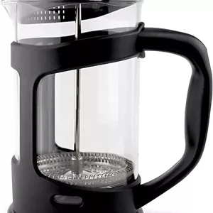 قهوه ساز کمکس KASTWAVE استیل ضد زنگ 600 میلی لیتر با فیلتر 2 لایه، دارای شیشه بوروسیلیکات ضخیم تر، استفاده و تمیز کردن آسان، مناسب برای خانه، آشپزخانه و دفتر کار - مشکی