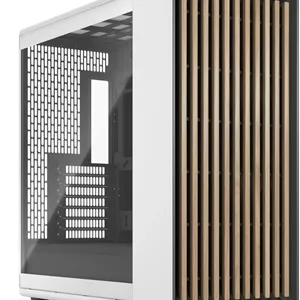 کیس کامپیوتر Fractal Design North XL RC Chalk White TG Clear - مناسب برای مادربردهای کانکتور معکوس - شامل 3 عدد فن 140 میلی‌متری - USB Type-C - کیس فول تاور ATX