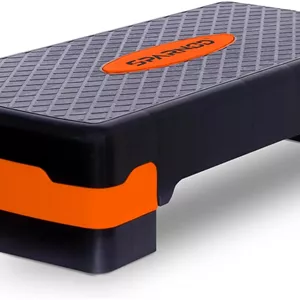 استپ ورزشی ایروبیک باشگاهی Sparnod Fitness SAS-1000 برای تمرین در خانه، ارتفاع قابل تنظیم، سطح ضد لغزش، تحمل وزن تا 225 کیلوگرم، جمع و جور و قابل حمل، ایده آل برای تمرینات کاردیو و قدرتی