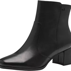 نیم بوت زنانه تاماریس Comfort با پاشنه پهن چرمی