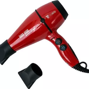 سشوار حرفه ای پایلوت تکنو الترا مدل Boss 6000، ساخت ایتالیا، مناسب استفاده سنگین، مناسب برای سالن ها و منزل (قرمز)