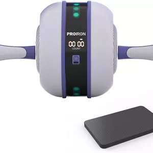 غلتک شکم PROIRON با بازگشت خودکار، چرخ شکم بی صدا و هوشمند دیجیتال با پد زانو برای باشگاه خانگی، تجهیزات تمرین شکم
