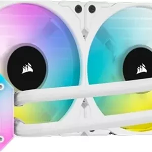 خنک کننده مایع پردازنده Corsair ICUE H100i Elite Capellix، فن های ML120 RGB PWM، رادیاتور 240 میلی متری، خنک کننده کم صدا برای خنک کننده پردازنده شما - سفید | CW-9060050-WW