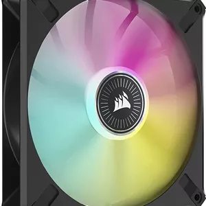 فن ممتاز PWM کرسیر iCUE ML140 RGB Elite، سایز 140 میلی‌متر، شناوری مغناطیسی، سرعت 400-1600 دور در دقیقه، سطح صدا 10-31.8 dBA، تک عددی، مشکی | CO-9050114-WW