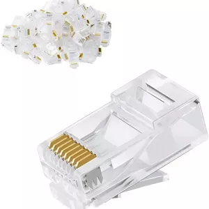 اتصالات ماژولار Cat6 UTP دی-لینک، ترمینال تماس فسفر برنز، پلی کربنات، 94V-2، پشتیبانی از 4 زوج سیم بهم تابیده، مطابق با طرح سیم کشی، 10000 عدد، شفاف | NPG-C61TRA501-100