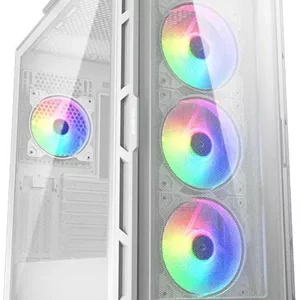 کیس کامپیوتر کوگار مدل Duoface Pro RGB رنگ سفید