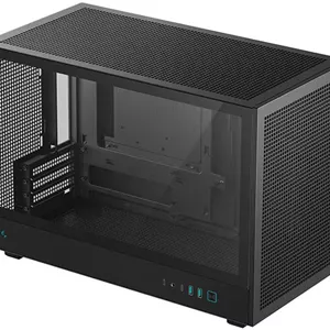 کیس کامپیوتر Micro-ATX دیپ کول مدل CH260، پشتیبانی از رادیاتور تا 360 میلی‌متر، پشتیبانی از حداکثر 6 فن 120 میلی‌متری، 4 اسلات توسعه، پنل جانبی شیشه‌ای حرارت دیده، پنل‌های توری سرتاسری، مشکی | R-CH260-BKNGM0-G-1