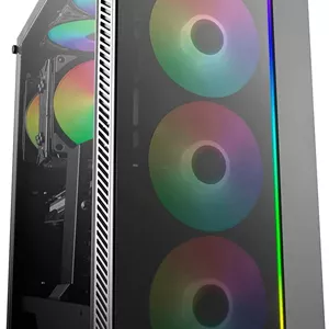 کیس کامپیوتر مید تاور دیپ کول مدل MATREXX 55 V3 با شیشه حرارت دیده و 4 فن 120 میلی‌متری ADD-RGB - مشکی | DP-ATX-MATREXX55V3-AR-4F
