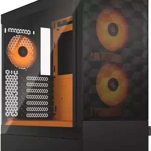 کیس کامپیوتر فراکتال دیزاین مدل Pop Air RGB رنگ نارنجی