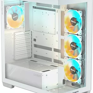 کیس کامپیوتر GIGABYTE C500 ATX، کارت گرافیک 410 میلی‌متری ATX، فرم فاکتور Mid Tower، نورپردازی RGB، پشتیبانی از درایو 3.5 اینچی، فن از پیش نصب شده، مدیریت کابل داخلی، Ice | C500PI-ST-ATX