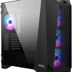 کیس کامپیوتر گیمینگ میان برج MSI MEG PROSPECT 700R، دارای پنل لمسی 4.3 اینچی، پنل جانبی شیشه حرارت دیده، امکان نصب عمودی کارت گرافیک، 4 عدد فن ARGB 120 میلی‌متری، پشتیبانی از رادیاتور تا 360 میلی‌متری، مدیریت کابل، مشکی | 306-7G15R21-W57