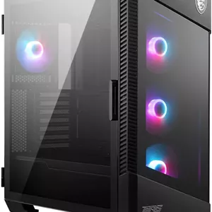 کیس کامپیوتر گیمینگ میان برج MSI MPG Velox 100R، پنل کناری شیشه حرارت دیده، 4 عدد فن 120 میلی‌متری ARGB، پشتیبانی از خنک‌کننده مایع تا رادیاتور 360 میلی‌متری، پنل مشبک، مشکی | 306-7G18R21-809 / 306-7G18R27-HH9